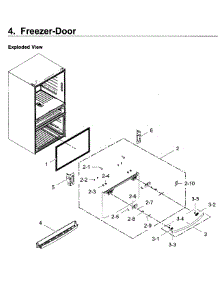 Freezer Door parts for Samsung Refrigerator RF28JBEDBSR/AA-03 from AppliancePartsPros.com