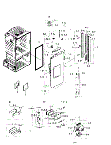 Left Door parts for Samsung Refrigerator RF28HDEDPBC/AA-03 from AppliancePartsPros.com