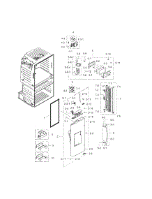 Fridge Door L parts for Samsung Refrigerator RF28HMELBSR/AA-08 from AppliancePartsPros.com