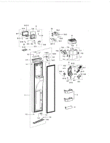 Freezer Door parts for Samsung Refrigerator RSG307AABP/XAA-04 from AppliancePartsPros.com