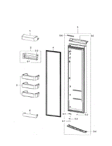Fridge Door parts for Samsung Refrigerator RSG307AABP/XAA-04 from AppliancePartsPros.com
