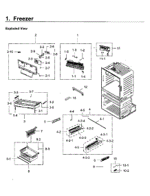Freezer parts for Samsung Refrigerator RF28HMEDBWW/AA-12 from AppliancePartsPros.com