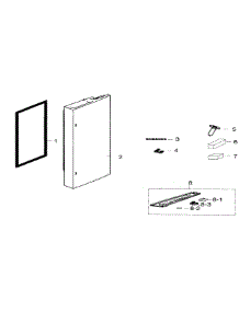 Right Door parts for Samsung Refrigerator RF26HFENDSR/AA-02 from AppliancePartsPros.com
