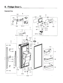 Fridge Door Lt parts for Samsung Refrigerator RF28K9070SR/AA-02 from AppliancePartsPros.com