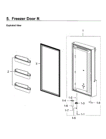 Freezer Door Rt parts for Samsung Refrigerator RF28K9070SR/AA-02 from AppliancePartsPros.com