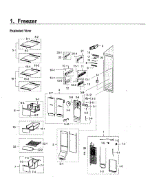 Freezer parts for Samsung Refrigerator RH22H9010SR/AA-01 from AppliancePartsPros.com