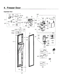 Left Door parts for Samsung Refrigerator RH22H9010SR/AA-01 from AppliancePartsPros.com