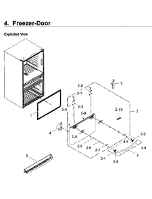 Freezer Door parts for Samsung Refrigerator RF30KMEDBSR/AA-02 from AppliancePartsPros.com