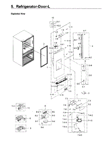 Fridge Door L parts for Samsung Refrigerator RF30KMEDBSR/AA-02 from AppliancePartsPros.com
