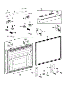Freezer Door parts for Samsung Refrigerator RF26XAZRS/XAA-00 from AppliancePartsPros.com