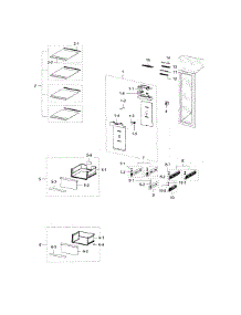 Fridge Side parts for Samsung Refrigerator RH29H8000SR/AA-00 from AppliancePartsPros.com