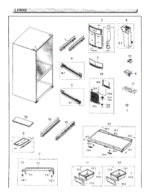 Fridge parts for Samsung Refrigerator RF26HFENDWW/AA-01 from AppliancePartsPros.com