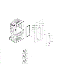 Fridge Door R parts for Samsung Refrigerator RF28HMELBSR/AA-01 from AppliancePartsPros.com