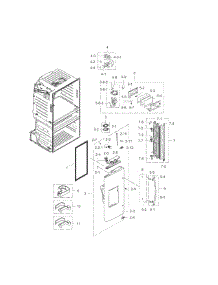 Fridge Door L parts for Samsung Refrigerator RF28HMELBSR/AA-01 from AppliancePartsPros.com