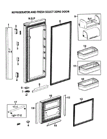Right Doors parts for Samsung Refrigerator RM255LARS/XAA-00 from AppliancePartsPros.com