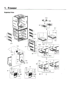 Freezer parts for Samsung Refrigerator RF28K9380SG/AA-02 from AppliancePartsPros.com