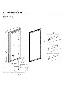 Freezer Door L parts for Samsung Refrigerator RF28K9380SG/AA-02 from AppliancePartsPros.com