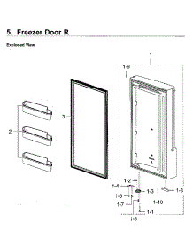 Freezer Door R parts for Samsung Refrigerator RF28K9380SG/AA-02 from AppliancePartsPros.com