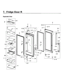 Fridge Door R parts for Samsung Refrigerator RF28K9380SG/AA-02 from AppliancePartsPros.com