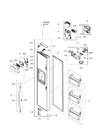 Door Freezer parts for Samsung Refrigerator RH25H5611BC/AA-00 from AppliancePartsPros.com