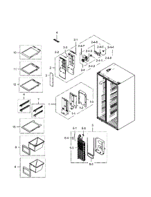 Freezer Asy parts for Samsung Refrigerator RH25H5611BC/AA-00 from AppliancePartsPros.com