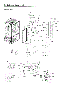 Fridge Door L parts for Samsung Refrigerator RF28HDEDPBC/AA-07 from AppliancePartsPros.com