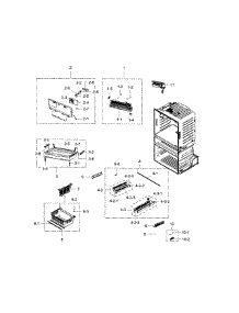 Freezer parts for Samsung Refrigerator RF28HMEDBBC/AA-02 from AppliancePartsPros.com