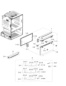 Freezer Door parts for Samsung Refrigerator RF28HFEDTBC/AA-09 from AppliancePartsPros.com