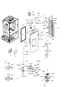 Left Door parts for Samsung Refrigerator RF28HDEDPBC/AA-01 from AppliancePartsPros.com