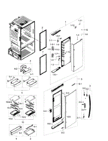 Right Door parts for Samsung Refrigerator RF28HDEDPBC/AA-01 from AppliancePartsPros.com