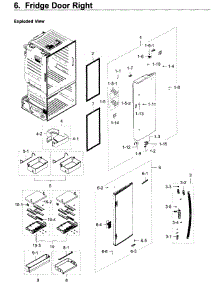 Fridge Door R parts for Samsung Refrigerator RF28HDEDPWW/AA-08 from AppliancePartsPros.com