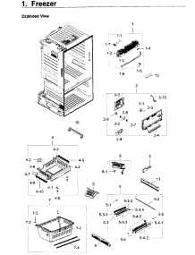 Freezer parts for Samsung Refrigerator RF28HDEDPWW/AA-08 from AppliancePartsPros.com