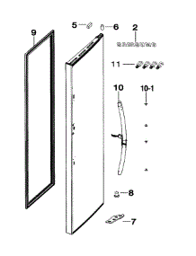 Right Door Out parts for Samsung Refrigerator RH25H5611SR/AA-01 from AppliancePartsPros.com
