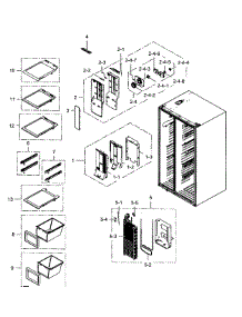 Freezer parts for Samsung Refrigerator RH25H5611SR/AA-01 from AppliancePartsPros.com