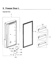 Freezer Door Lt parts for Samsung Refrigerator RF28M9580SG/AA-00 from AppliancePartsPros.com