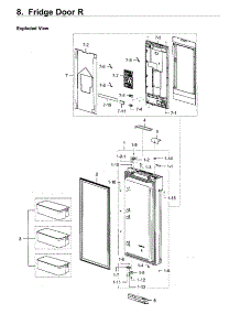 Fridge Door Rt parts for Samsung Refrigerator RF28M9580SG/AA-00 from AppliancePartsPros.com
