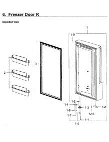 Freezer Door Rt parts for Samsung Refrigerator RF28M9580SG/AA-00 from AppliancePartsPros.com