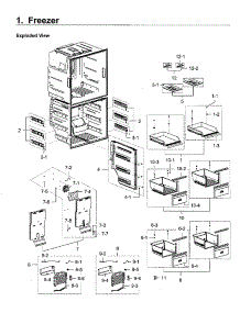 Freezer parts for Samsung Refrigerator RF28M9580SG/AA-00 from AppliancePartsPros.com