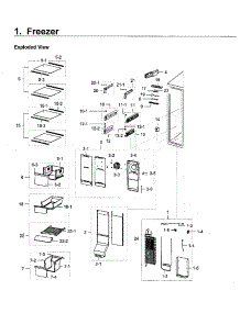 Freezer parts for Samsung Refrigerator RH22H9010SR/AA-06 from AppliancePartsPros.com