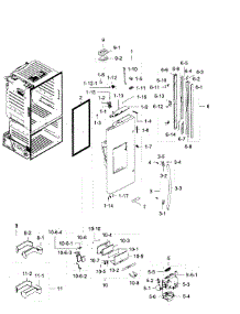 Left Door parts for Samsung Refrigerator RF28HFEDBSR/AA-06 from AppliancePartsPros.com