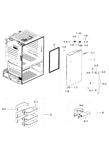 Right Door parts for Samsung Refrigerator RF28HFEDTBC/AA-04 from AppliancePartsPros.com