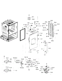 Left Door parts for Samsung Refrigerator RF28HFEDTBC/AA-04 from AppliancePartsPros.com
