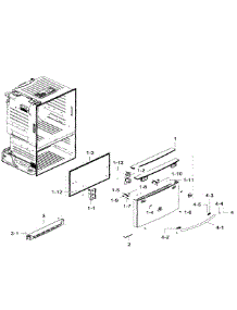 Freezer Door parts for Samsung Refrigerator RF28HFEDTBC/AA-04 from AppliancePartsPros.com