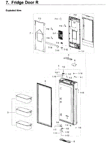 Fridge Door R parts for Samsung Refrigerator RF28K9580SG/AA-00 from AppliancePartsPros.com
