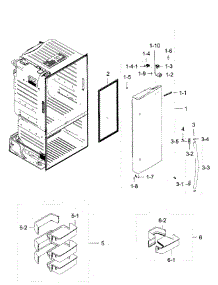 Right Door parts for Samsung Refrigerator RF28HFEDBSR/AA-05 from AppliancePartsPros.com