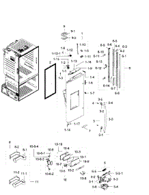 Left Door parts for Samsung Refrigerator RF28HFEDBSR/AA-05 from AppliancePartsPros.com
