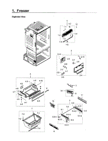 Freezer parts for Samsung Refrigerator RF28HFEDBWW/AA-07 from AppliancePartsPros.com