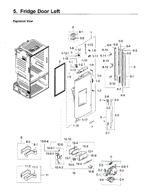 Fridge Left Door parts for Samsung Refrigerator RF28HFEDBWW/AA-07 from AppliancePartsPros.com