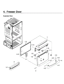 Freezer Door parts for Samsung Refrigerator RF28HFEDBWW/AA-07 from AppliancePartsPros.com