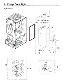 Fridge Right Door parts for Samsung Refrigerator RF28HFEDBWW/AA-07 from AppliancePartsPros.com